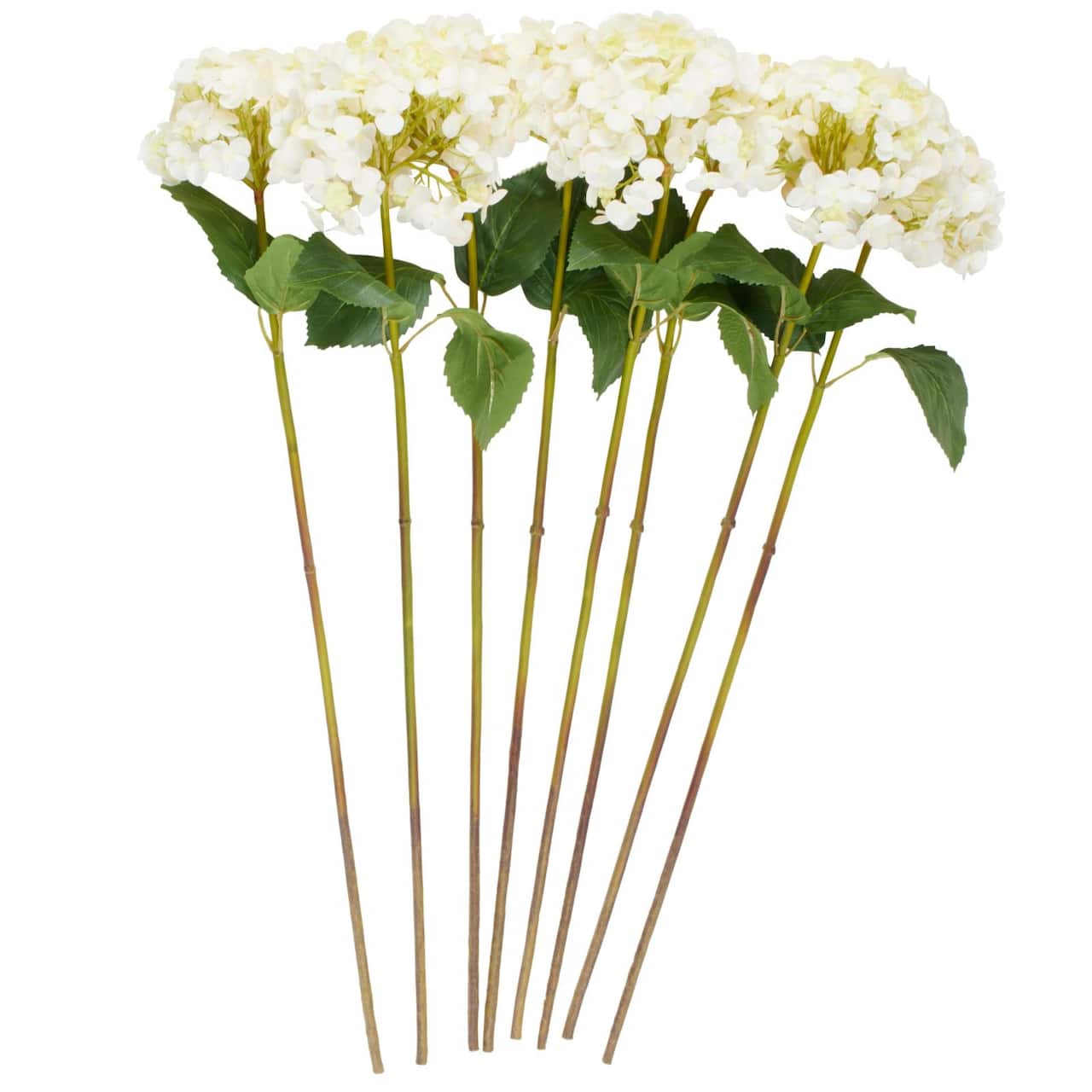 32" White Hydrangea Artificial Flower Stem, 8ct.